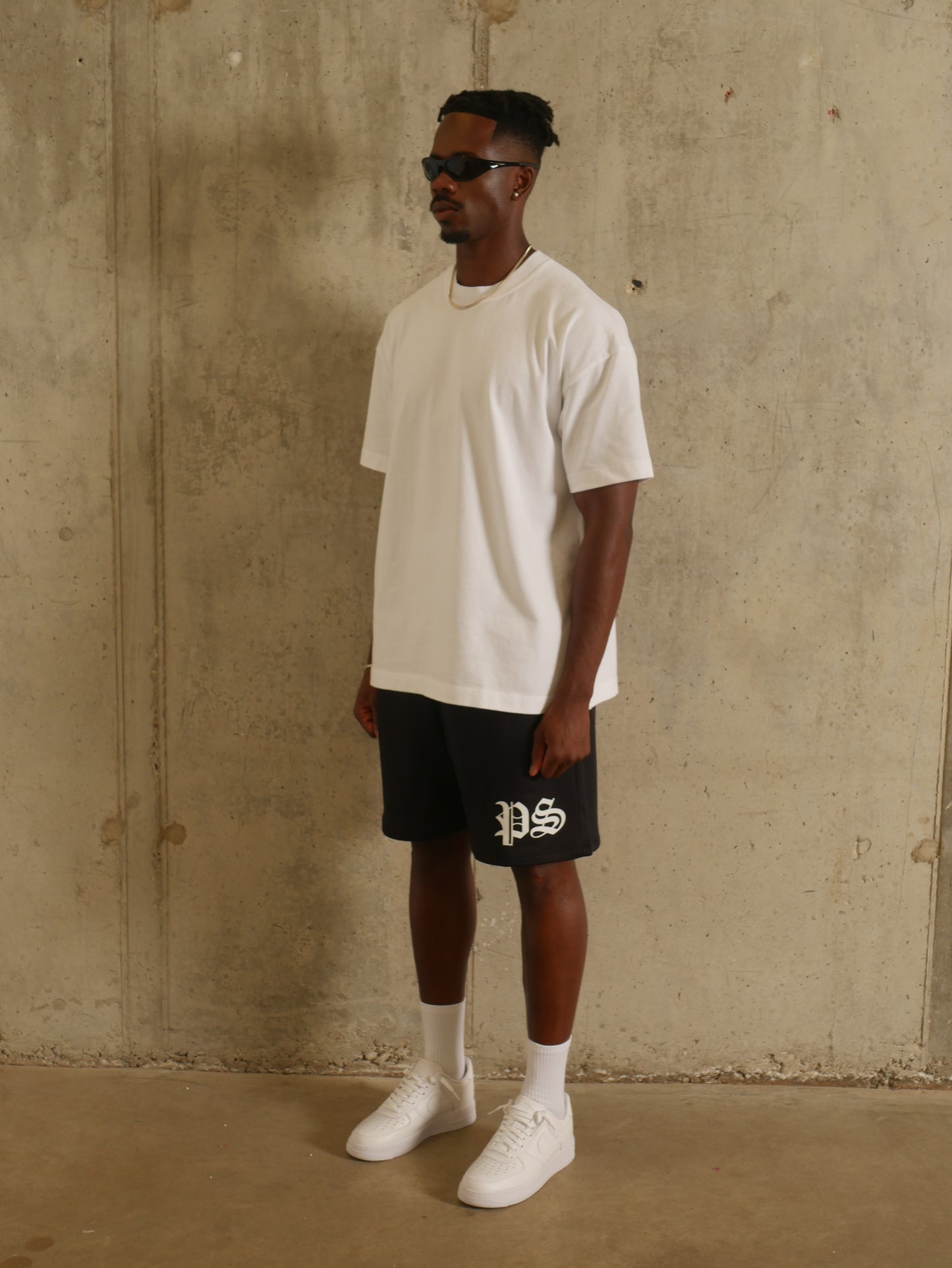 Jet Black Mesh Short