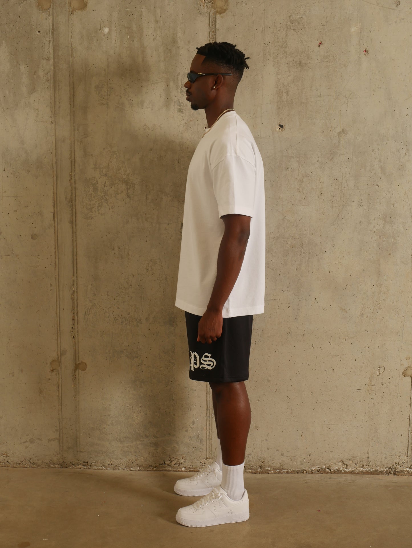 Jet Black Mesh Short