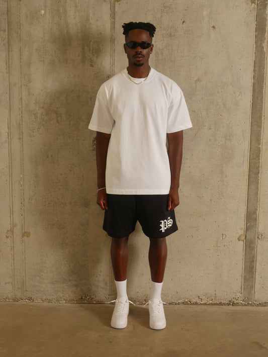 Jet Black Mesh Short